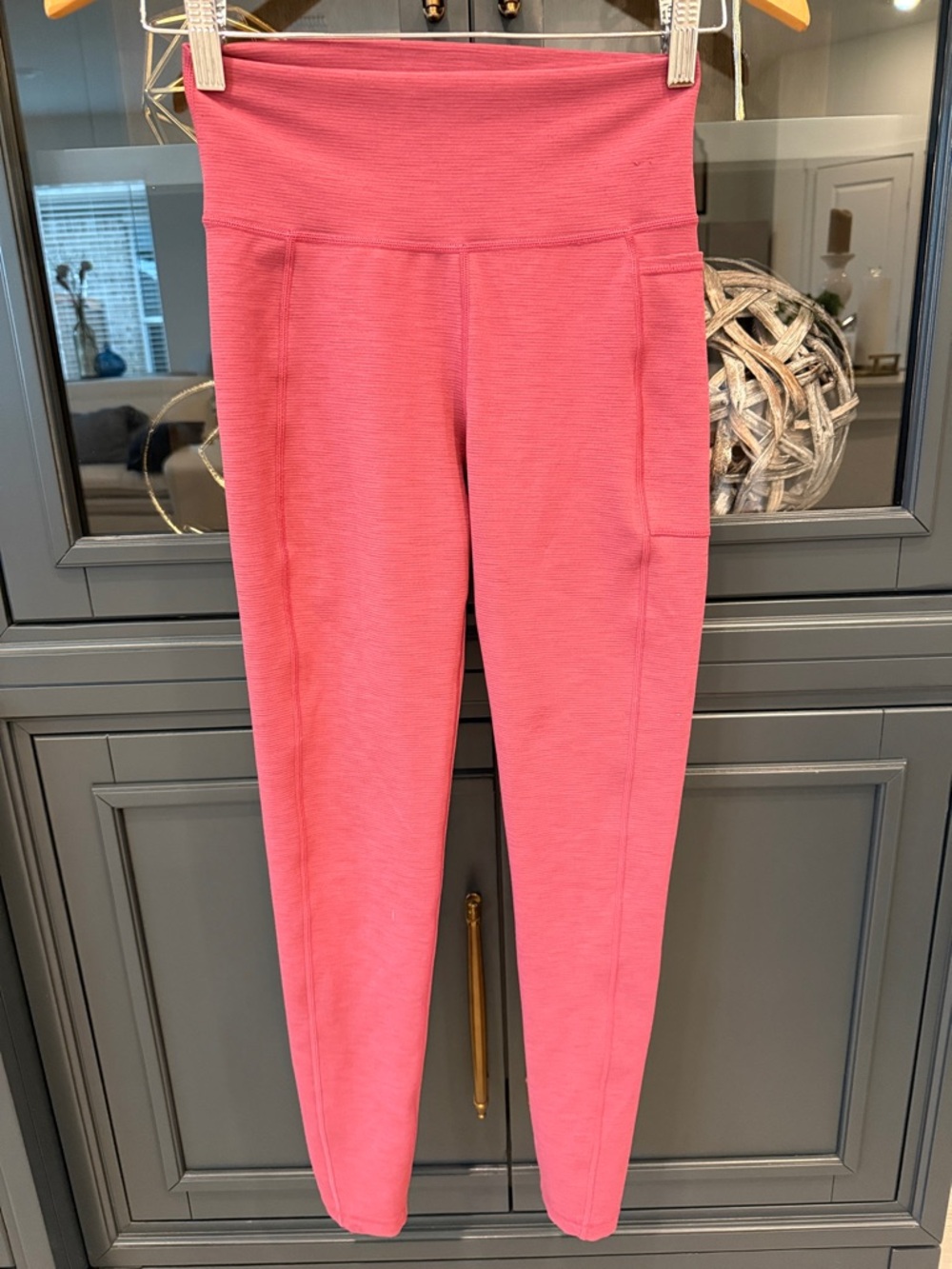 Sweaty Betty Pink High-Waist Leggings with Side Pocket
